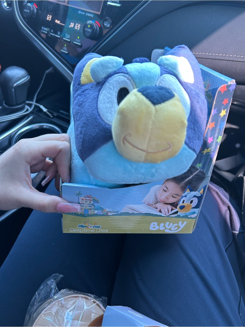 Bluey Plush Nightlight Toy - Blue and Yellow - Official Bluey Bedtime Pal